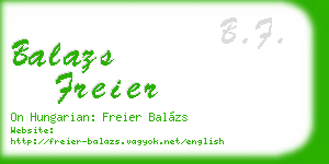balazs freier business card