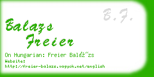 balazs freier business card